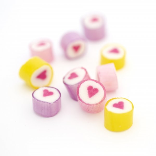 500g Love Hearts Rock Candy