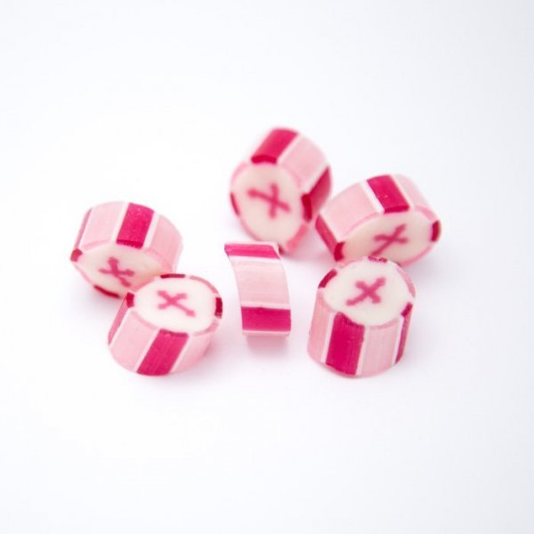 500g Christening Cross Baptism Rock Candy Pink